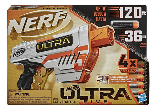Lançador De Dardos Nerf Ultra Five Com 4 Dardos Hasbro E9593