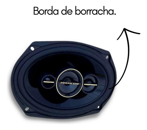 Par Alto Falante 6x9 Automotivo Som 520w Hurricane A69q Cor Preto