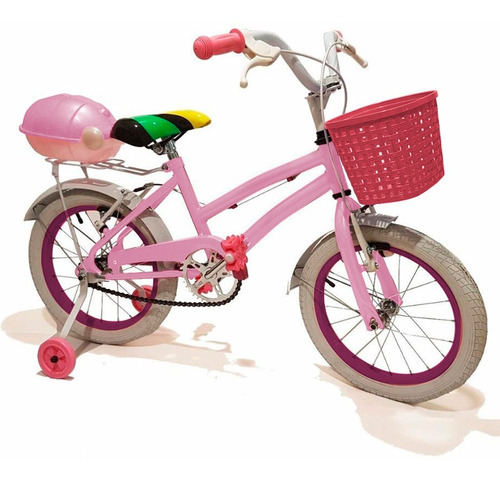 Bicicleta Infantil Nena Rodado 16 Rueda Rayos Baul Canasto