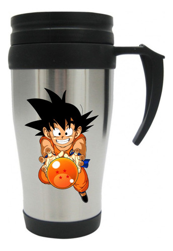 Vaso Viajero Metalico Goku Esfera Dragon Ball Mugs