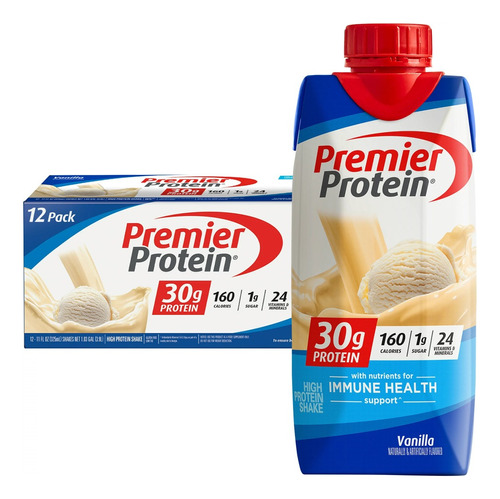 Premier Proteina Shakes Bebida Diabéticos S/vainila 12pack 