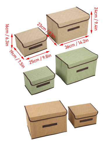 6 Caja De Almacenamiento De Ropa Con Tapa Plegable