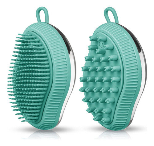 Cepillo De Masaje De Baño Para Mascotas Con Jabón Azul