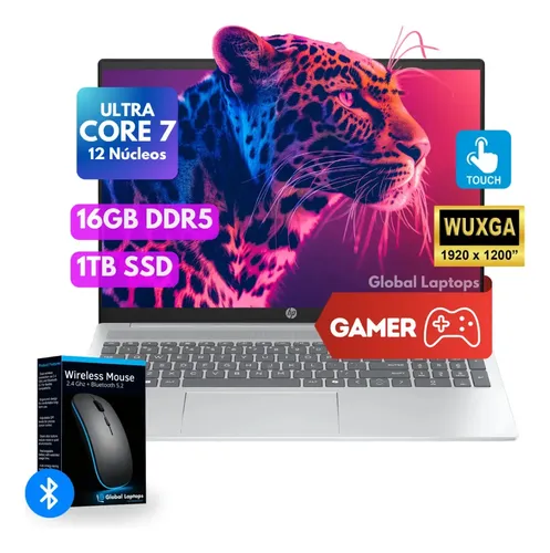 Hp Omnibook Core Ultra 7 1tb Ssd 16gb Ram Pantalla Táctil Wuxga 1920 Px X 1200 Px Intel Graphics Incluye Windows Instalado Laptop Af1017 Con Regalo