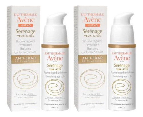 Avene Serenage Contorno Para Ojos Anti Edad 2 Pack 15 Ml C/u Todo Tipo De Piel Día/noche