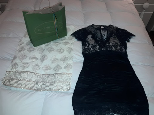 Vestido Rapsodia 2018 Negro Y Nude Con Encaje