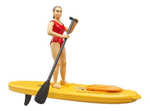 Juguetes Bruder Bworld Life With Stand Up Paddle 62785 Color Amarillo Personaje FIGURA