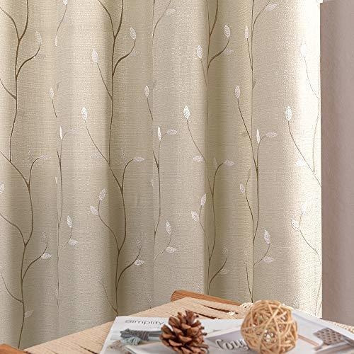 Cortinas Beige Para Dormitorio, 84 Pulgadas De Largo, Cortin