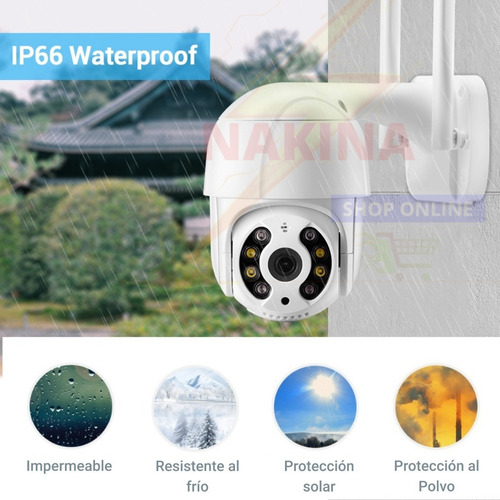 Imagen 2 de 10 de Combo 2 Cámara Ptz Robótica Ip Wifi 2mp 1080hd Exterior 360°