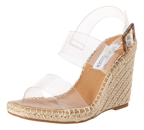 Steve Madden Sandalia De Cuna Uri Para Mujer, Claro