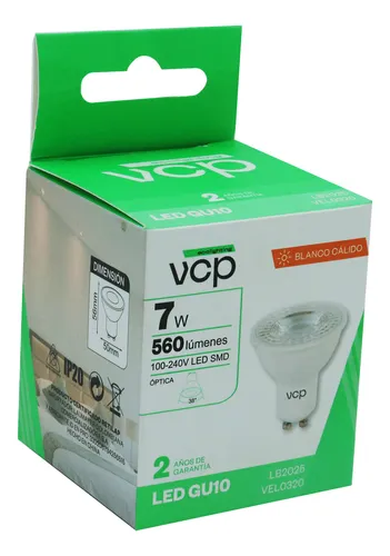 Ojo De Buey Blanco Led Luz Cálida Redondo 7w Certificado