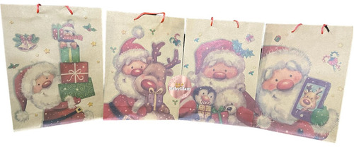  12 Bolsas Regalo Navidad 32x23cm Pascua Regalo M#5