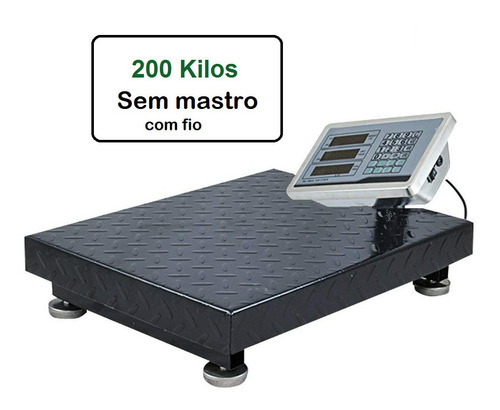 Báscula de plataforma electrónica digital reforzada, bolsa P de 200 kg