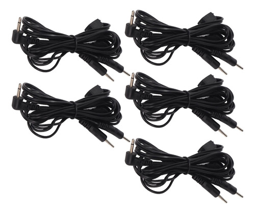 Cabl Electrodo Pin Cable Lamina Cobre Negro 5 Uds Para Hogar