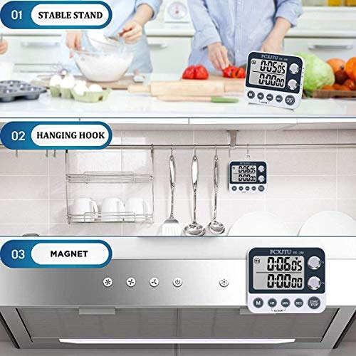 Fcxjtu - Temporizador Digital De Cocina Doble Temporizador D