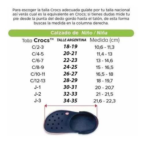 Imagen 2 de 4 de Crocs Originales Crocband Kids Unisex Nene Nena Local Olivos