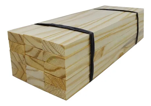 comprar Fardo 10 Ripas Madeira Pinus 4x2 Com 35 Cm Sarrafo Barra.