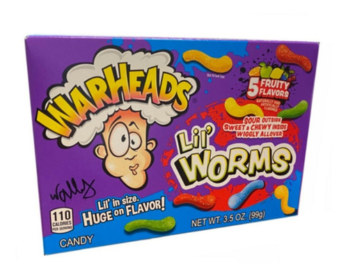 Dulces Warheads Lil' Worms 99 Gr