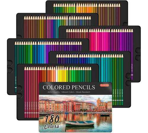 Imagen 1 de 8 de 180 Lapices De Color Shuttle Art Soft Core Set + Sacapuntas