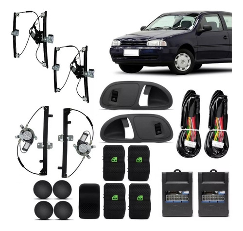 Kit Alza Cristales Eléctricos Vw Gol G2 4 Puertas Completo