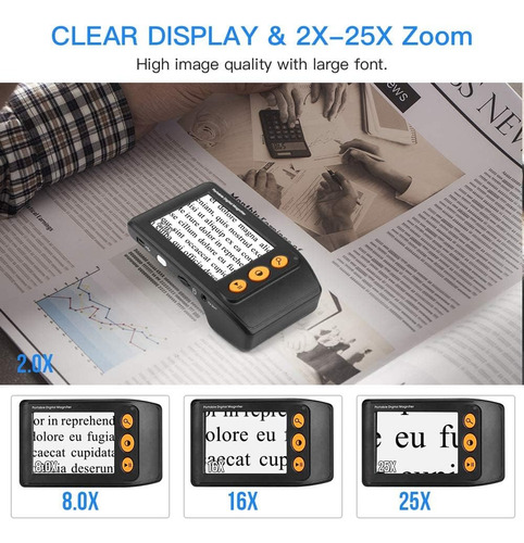 Lupa Portátil De Vídeo Digital Eyoyo Lcd De 3,5 Pulgadas