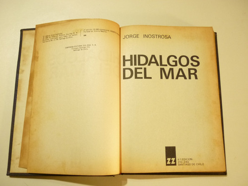 Libro Hidalgos Del Mar-huella De Siglos. Jorge Inostrosa (Usado)