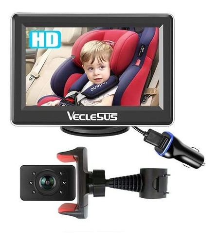 Veclesus Vm1b 1080p Hd Cmara Trasera De Coche De Beb Con Mon