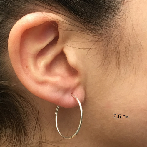 Aros Argollas Cubanos 4 Cm Plata 925 (nro 10)