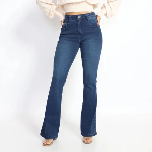 Cal a Flare Jeans Feminina Biotipo Petit Para Baixinhas Top