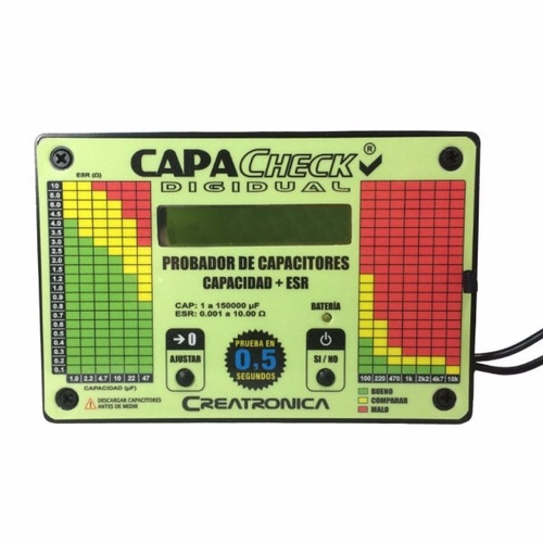 Capacheck Digidual Multímetro Esr Capacitores Y Bobinas