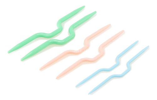 Imagen 5 de 6 de Agujas Para Trenzar De Plástico Cbx 3mm 4mm 5mm X 6 Unidades