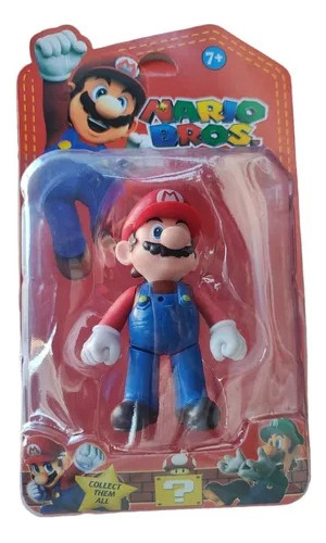 Muñecos Mario Bros Personaje Articulado En Blister X1