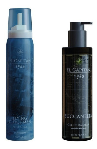 Kit Pós-barba Efervescente 100ml E Gel De Barbear El Capitan