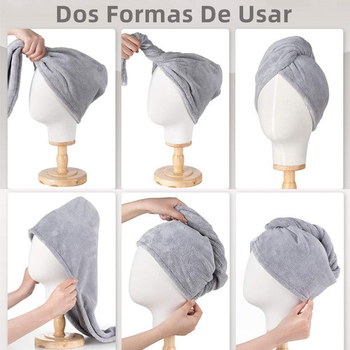Toalla Microfibra Para Cabello 3 Pack, Toalla De Cabello