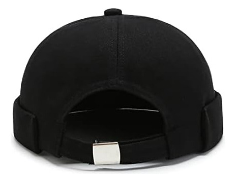 Xyiyi, Gorra Docker Sin Borde De Algodón Negro, Gorra De De