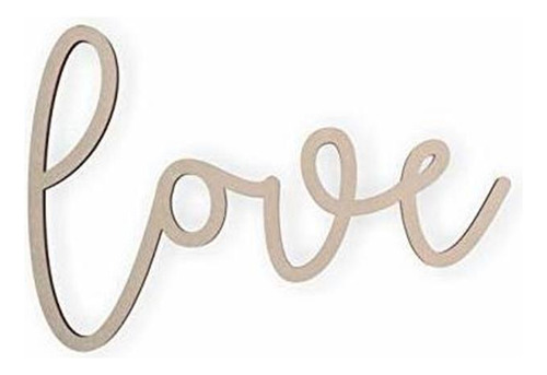 Señales - Jess And Jessica Wooden Word Love Script Wood