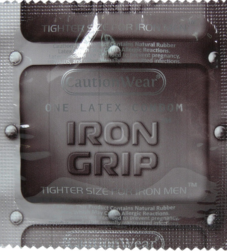 Cautionwear Iron Grip - Condn De Ltex Masculino (24), Transp
