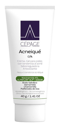 Acneique Crema 40g Piel Grasa Acneica Cepage Antioxidante