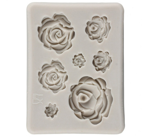 1pcs Molde De Silicona Flor De Rosa Fondant Chocolate Resina