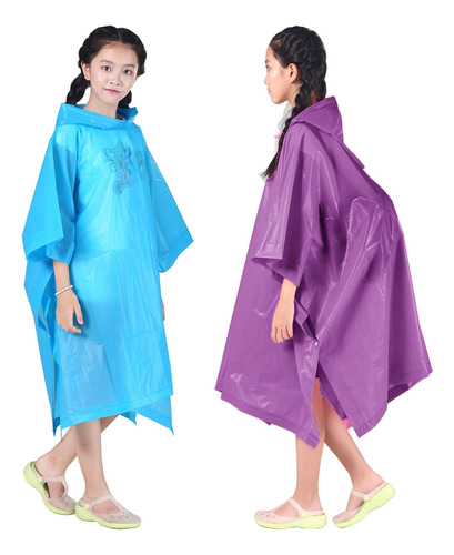 Poncho De Lluvia Niños, [paquete De 2] Poncho De Lluvi...