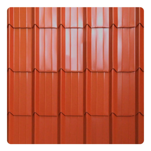 Chapa Tejado Metálico (simíl Teja Francesa) Rojo X 4.50 Mts Rojo