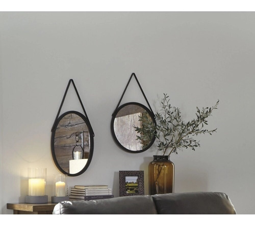 Imagen 4 de 4 de Espejo Circular De Pared Estilo Vintage Industrial