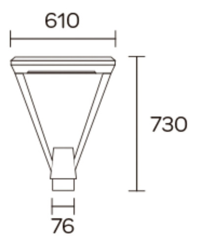 Imagen 2 de 4 de Farola Led Moderna Alumbrado Publico Fw 4500 Sin Columna
