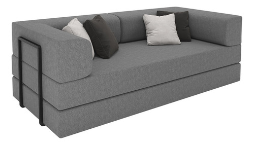 Puff Na Caixa Multiuso 3 Em 1 Sofá Modular 2 Lugares Cama