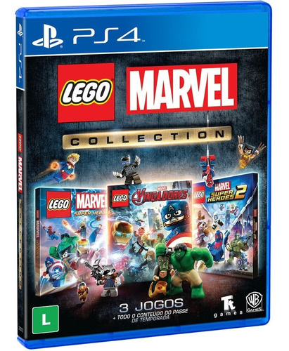 Jogo Lego Marvel Collection - Ps4 - Novo - 3 Jogos M Física