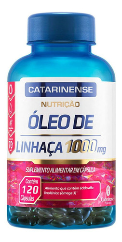 Óleo De Linhaça 1000mg 120 Caps - Catarinense Pharma