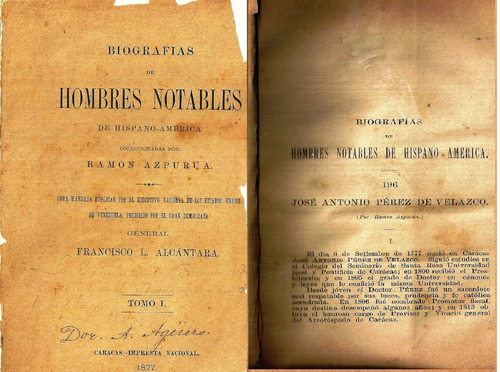 Biografias De Hombres Notables De Hispanoamerica Tomos 1 Y 4