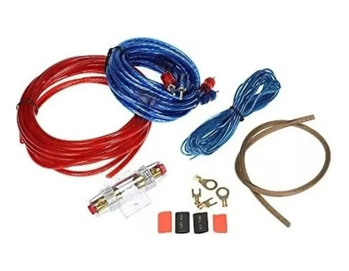 Kit Cables Para Amplificador Subwoofer 1500w Con Accesorios