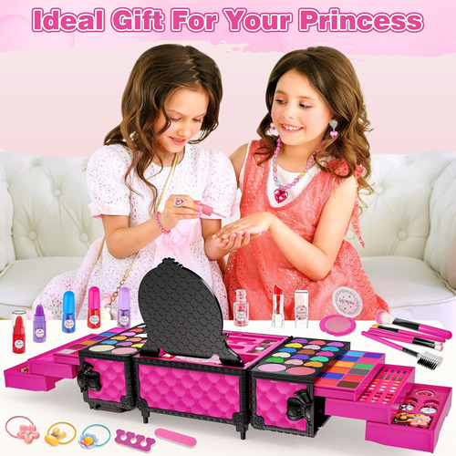 Kit De Maquillaje Para Niñas Juguete De 99 Piezas Lavables