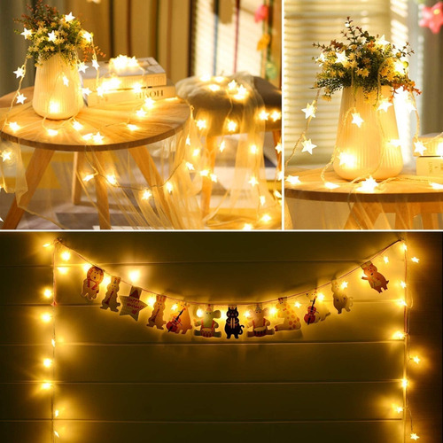 Tira Led Decorativas 6m 40led Luces De La Estrella Cuerda
